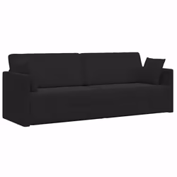 vidaXL Divano-letto da pavimento Nero 213 x 76 x 77 cm Velluto - Vista aggiuntiva 2