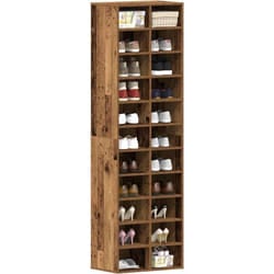 Vidaxl - Scarpiera Legno Antico 54x34x183 cm in Legno Multistrato