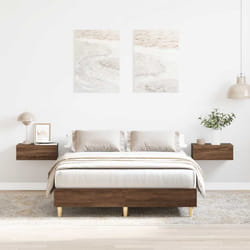 vidaXL Giroletto senza Materasso Rovere Marrone 135x190 cm Truciolato