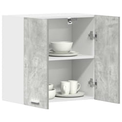 vidaXL Pensile da Cucina Grigio Cemento 60x31x60 cm Legno Multistrato
