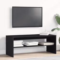 vidaXL Mobile Porta TV Nero 100x40x40 cm in Legno Multistrato - Vista aggiuntiva 3