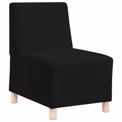 vidaXL Divano componibile senza braccioli nero 55 cm in tessuto - Vista aggiuntiva 2