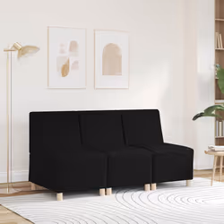 vidaXL Divano componibile senza braccioli nero 55 cm in tessuto - Vista aggiuntiva 3
