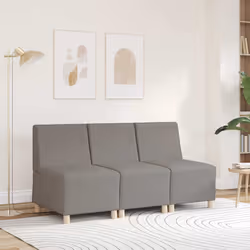 vidaXL Divano componibile senza braccioli tortora 55 cm in tessuto - Vista aggiuntiva 3