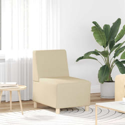 vidaXL Divano componibile senza braccioli crema 55 cm in tessuto