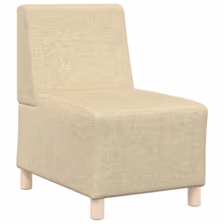vidaXL Divano componibile senza braccioli crema 55 cm in tessuto - Vista aggiuntiva 2
