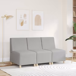 vidaXL Divano componibile senza braccioli grigio nuvola 55 cm in tessuto - Vista aggiuntiva 3
