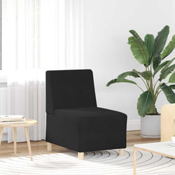 vidaXL Divano Sedia senza Braccioli Nero 55 cm Velluto