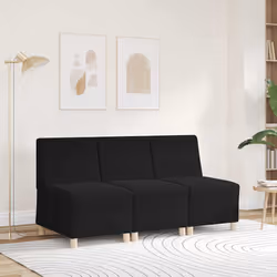 vidaXL Divano Sedia senza Braccioli Nero 55 cm Velluto - Vista aggiuntiva 3