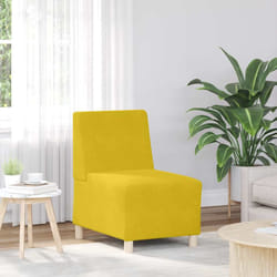 vidaXL Divano componibile senza braccioli giallo 55 cm in velluto