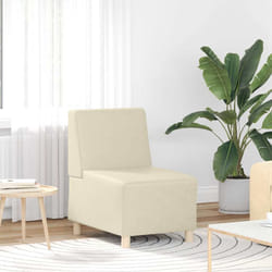 vidaXL Divano Sedia senza Braccioli Crema 55 cm in Similpelle
