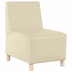 vidaXL Divano Sedia senza Braccioli Crema 55 cm in Similpelle - Vista aggiuntiva 2