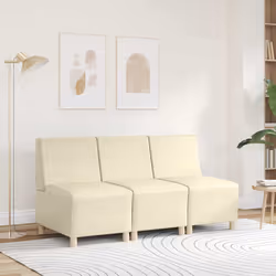 vidaXL Divano Sedia senza Braccioli Crema 55 cm in Similpelle - Vista aggiuntiva 3