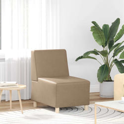 vidaXL Divano Sedia senza Braccioli Cappuccino 55 cm in Similpelle