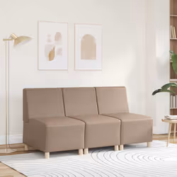 vidaXL Divano Sedia senza Braccioli Cappuccino 55 cm in Similpelle - Vista aggiuntiva 3