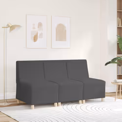 vidaXL Divano Sedia senza Braccioli Grigio Scuro 55 cm Tessuto di Velluto a Coste - Vista aggiuntiva 3