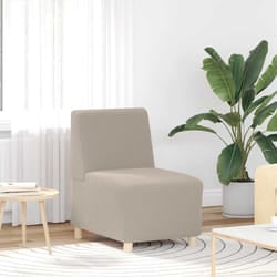 vidaXL Divano componibile senza braccioli grigio chiaro 55 cm tessuto effetto lana riccio