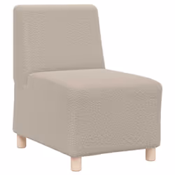 vidaXL Divano componibile senza braccioli grigio chiaro 55 cm tessuto effetto lana riccio - Vista aggiuntiva 2