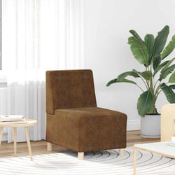 vidaXL Divano Sedia senza Braccioli Marrone 55 cm in Similpelle Scamosciata