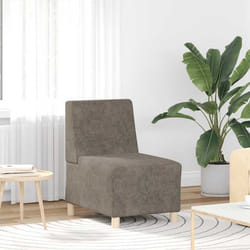 vidaXL Divano componibile senza braccioli grigio scuro 55 cm in similpelle scamosciata