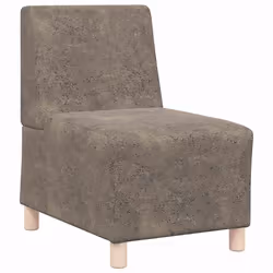 vidaXL Divano componibile senza braccioli grigio scuro 55 cm in similpelle scamosciata - Vista aggiuntiva 2