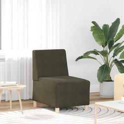 vidaXL Divano Sedia senza Braccioli Verde Militare 55 cm in Similpelle Scamosciata