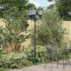 Vidaxl - Palo per Giardino con 3 Lampade E27 Verde 220 cm Alluminio