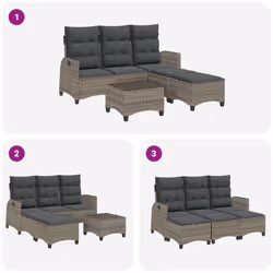 VidaXL 3328640 set mobili da esterno - Vista aggiuntiva 8