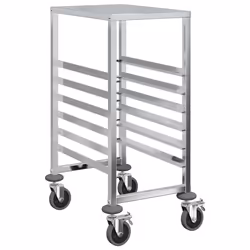vidaXL Carrello Portateglie con 6 GN Contenitori 39x55x87 cm - Vista aggiuntiva 2
