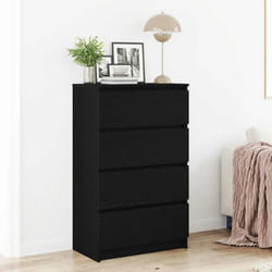 vidaXL Credenza Rovere Nero 60x35x98,5 cm in Legno Multistrato
