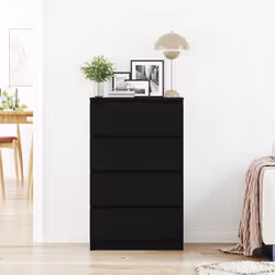 vidaXL Credenza Rovere Nero 60x35x98,5 cm in Legno Multistrato - Vista aggiuntiva 3
