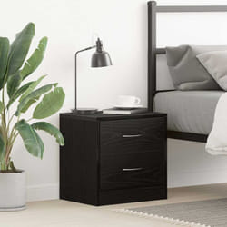 Vidaxl - Comodino Rovere Nero 40x30x40 cm in Legno Multistrato