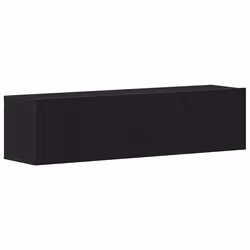 vidaXL Mobile TV Rovere Nero 120x30x30,5 cm in Legno Multistrato - Vista aggiuntiva 2