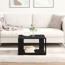 Tavolino da caffè negra in rovere 85x55x31 cm in legno ingegnerizzato Vidaxl