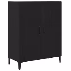 vidaXL Credenza Rovere Nero 69,5x34x90 cm in Legno Multistrato - Vista aggiuntiva 2
