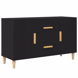 vidaXL Credenza Rovere Nero 100x36x60 cm in Legno Multistrato - Vista aggiuntiva 2