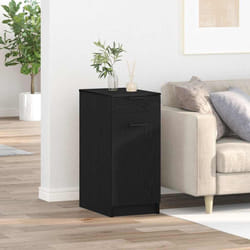 vidaXL Mobile per scrivania Rovere nero 33 x 50 x 75 cm