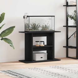 Supporto Acquario 80x35x60 cm Legno Multistrato Rovere Nero - Vidaxl