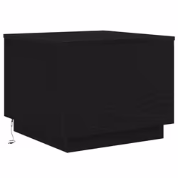vidaXL Tavolino da Salotto con Luci LED Rovere Nero 50x50x40 cm - Vista aggiuntiva 3