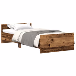 vidaXL Giroletto senza Materasso Legno Antico 75x190 cm in Truciolato - Vista aggiuntiva 2