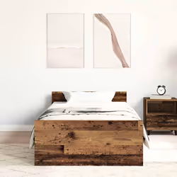 vidaXL Giroletto senza Materasso Legno Antico 75x190 cm in Truciolato - Vista aggiuntiva 3