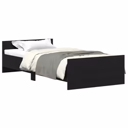 vidaXL Giroletto senza Materasso Rovere Nero 75x190 cm in Truciolato - Vista aggiuntiva 2