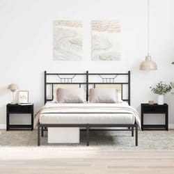 Vidaxl - Comodini 2pz Rovere Nero 40x30x40 cm in Legno Multistrato