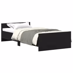 vidaXL Giroletto senza Materasso Rovere Nero 90x200cm in Truciolato - Vista aggiuntiva 2