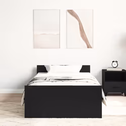 vidaXL Giroletto senza Materasso Rovere Nero 90x200cm in Truciolato - Vista aggiuntiva 3