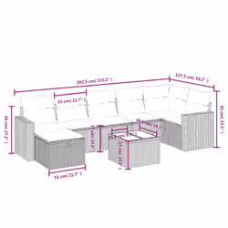 VidaXL 3325402 set mobili da esterno - Vista aggiuntiva 4