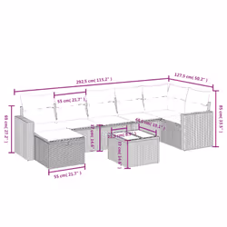 VidaXL 3325404 set mobili da esterno - Vista aggiuntiva 4