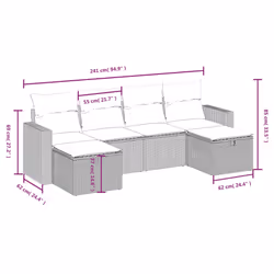 VidaXL 3325425 set mobili da esterno - Vista aggiuntiva 4
