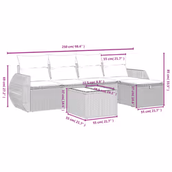 VidaXL 3325564 set mobili da esterno - Vista aggiuntiva 4