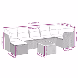 VidaXL 3325772 set mobili da esterno - Vista aggiuntiva 4